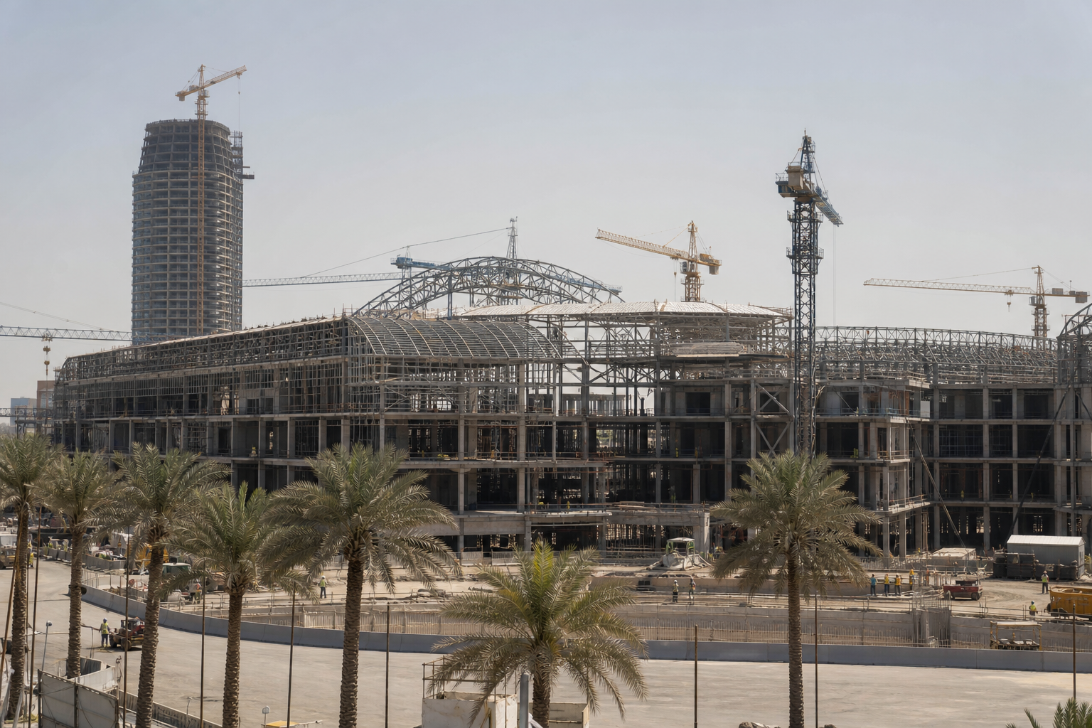 Shopping mall construction site in Basra, Iraq